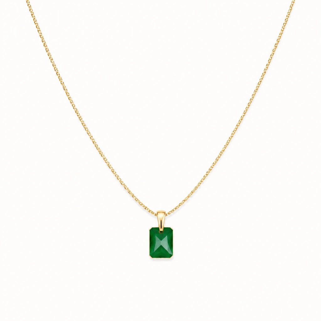 Serelle Emerald Necklace – 18K Gold Plated