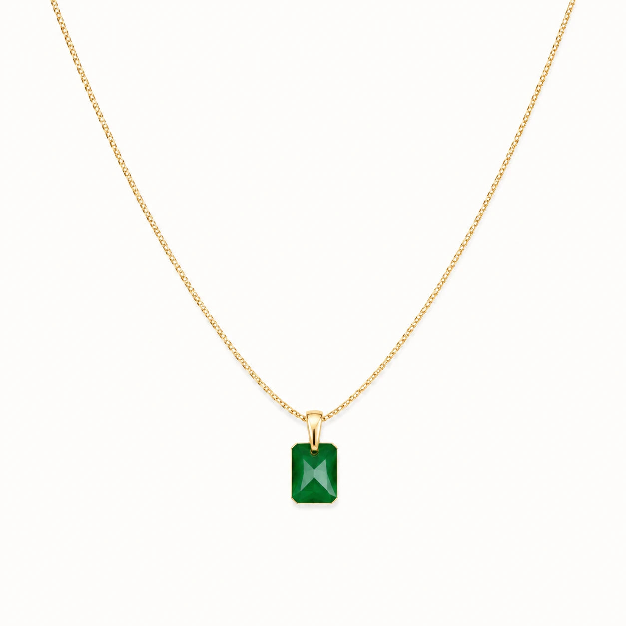 Serelle Emerald Necklace – 18K Gold Plated