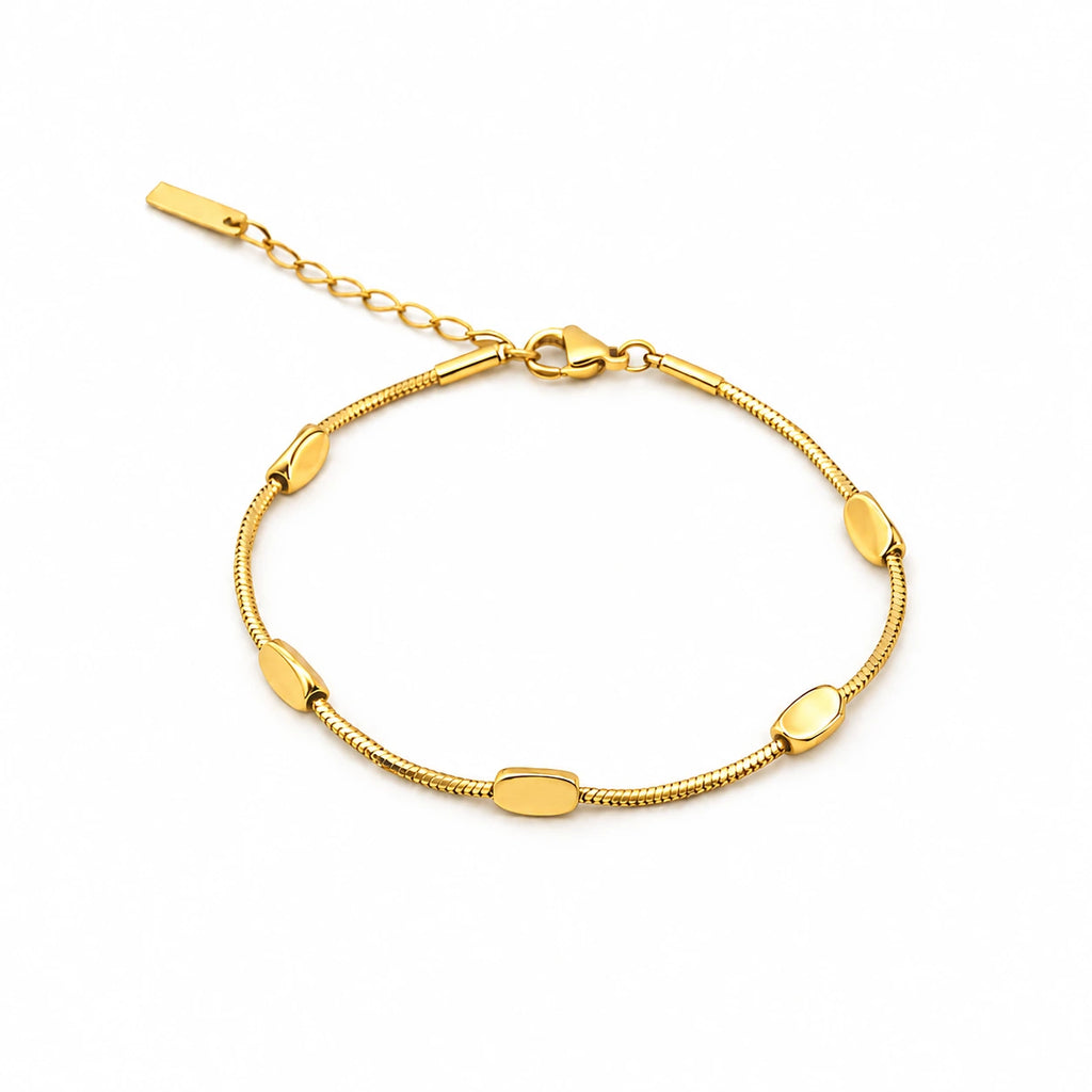 Nysa Minimal Gold Bead Bracelet – 18K Gold Plated
