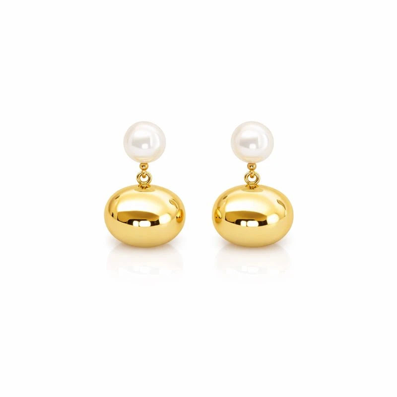 Aura – 18K Gold Plated Pearl Stud Earrings