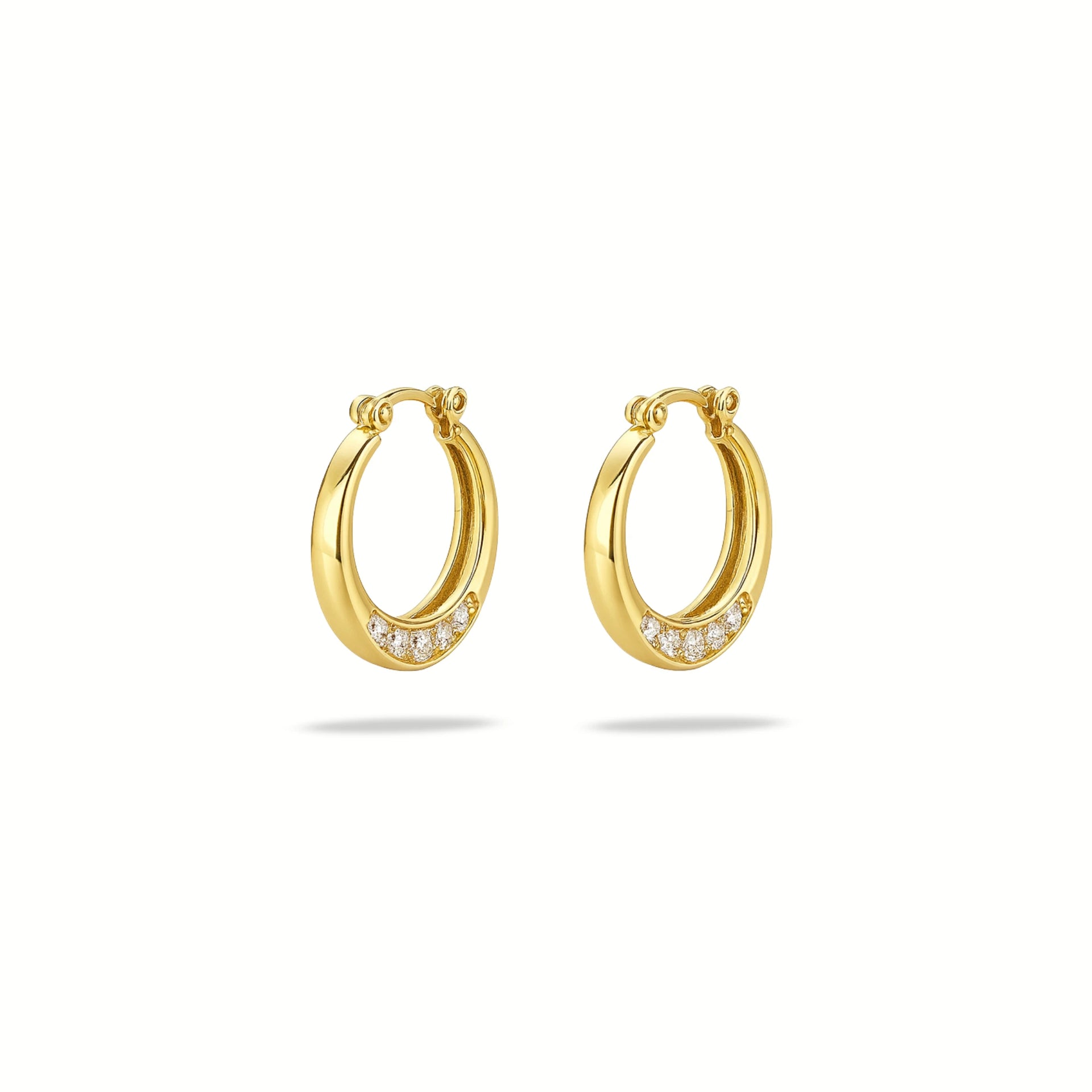 Elara – 18K Gold Plated Zirconia Hoops