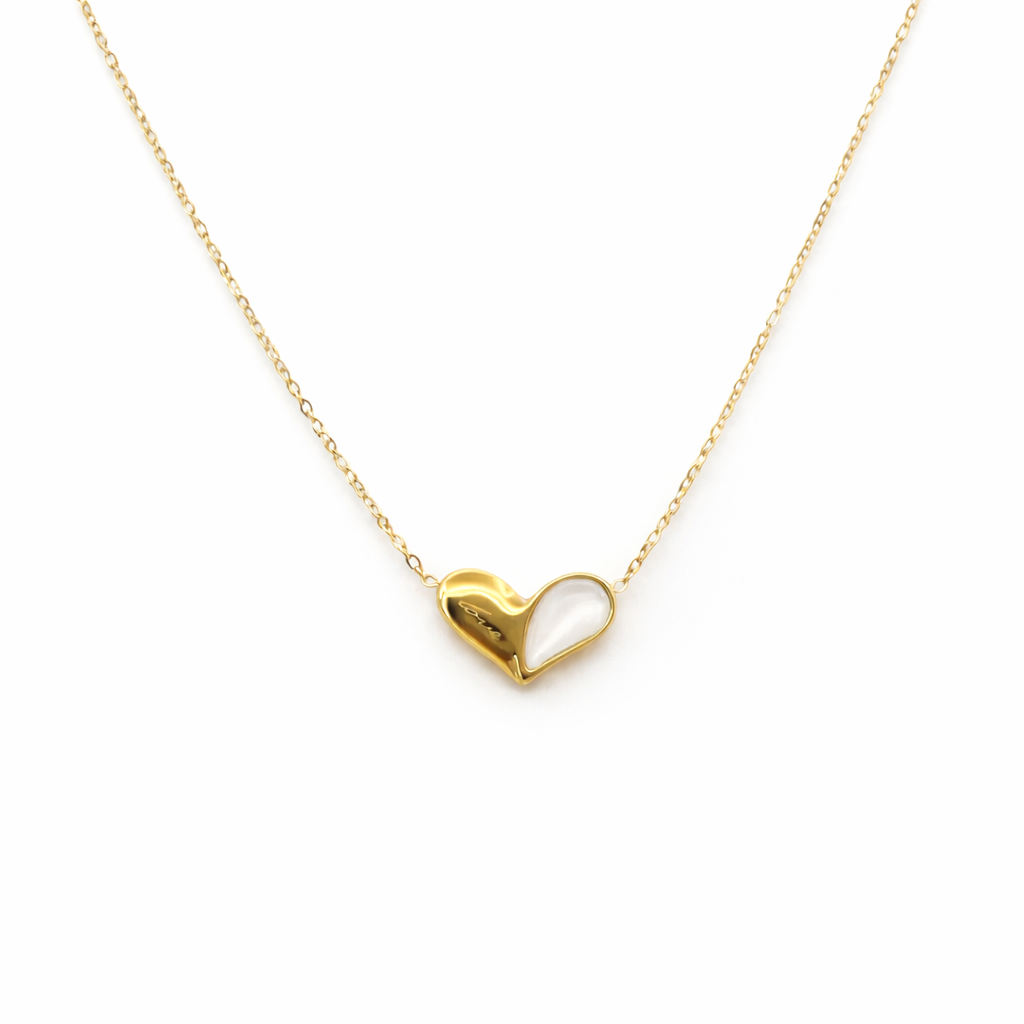 Solayne – 18K Gold Plated Enamel Heart Necklace