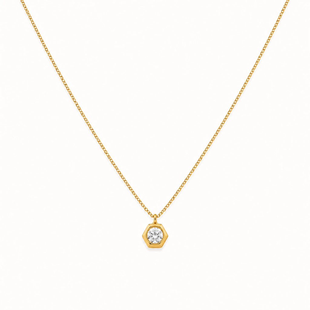 Serene Minimal Necklace – 18K Gold Plated
