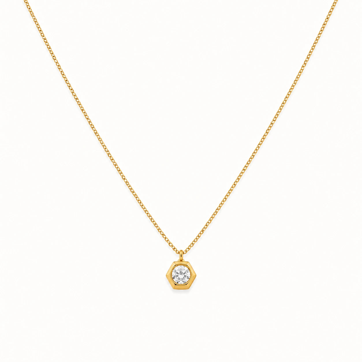 Serene Minimal Necklace – 18K Gold Plated