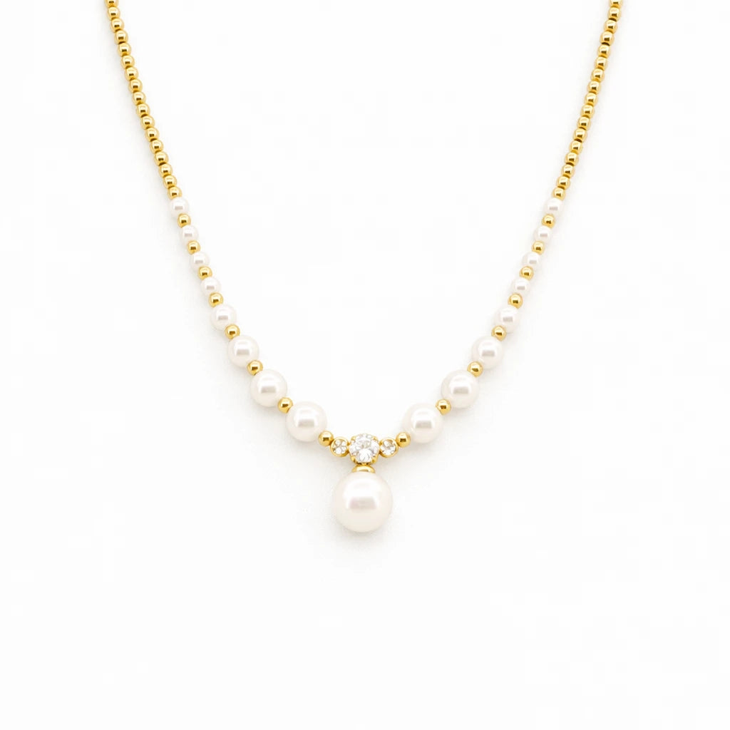 Alina – 18K Gold Plated Pearl Necklace
