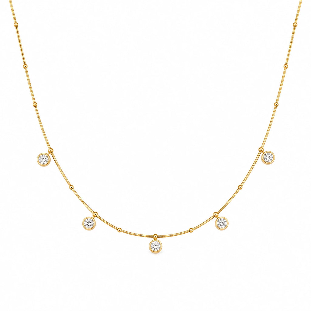 Celeste Drop Necklace – 18K Gold Plated