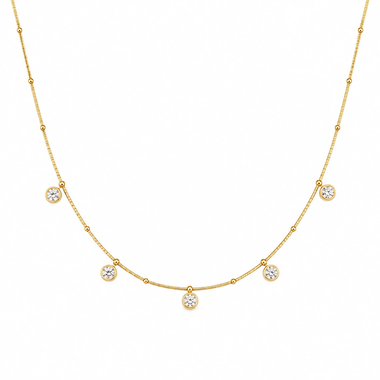 Celeste Drop Necklace – 18K Gold Plated