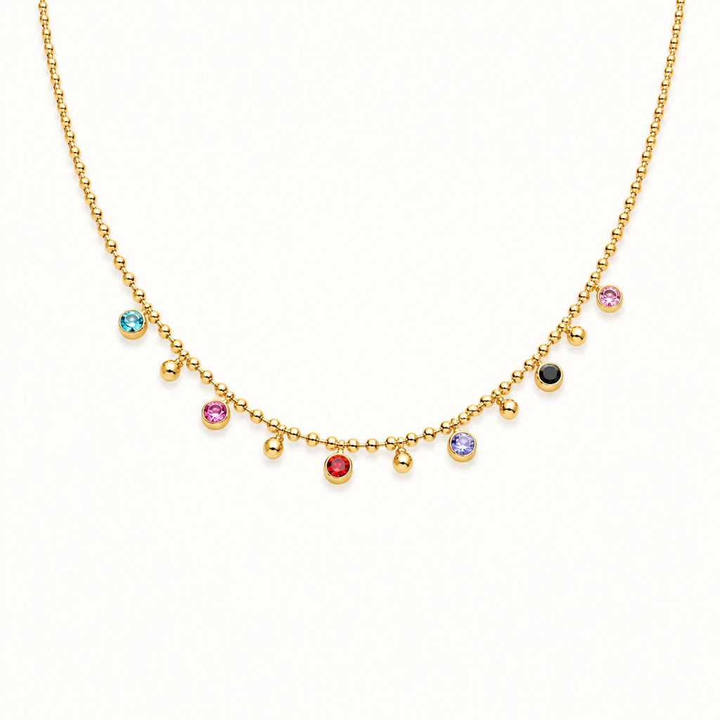 Celestia Charm Necklace – 18K Gold Plated