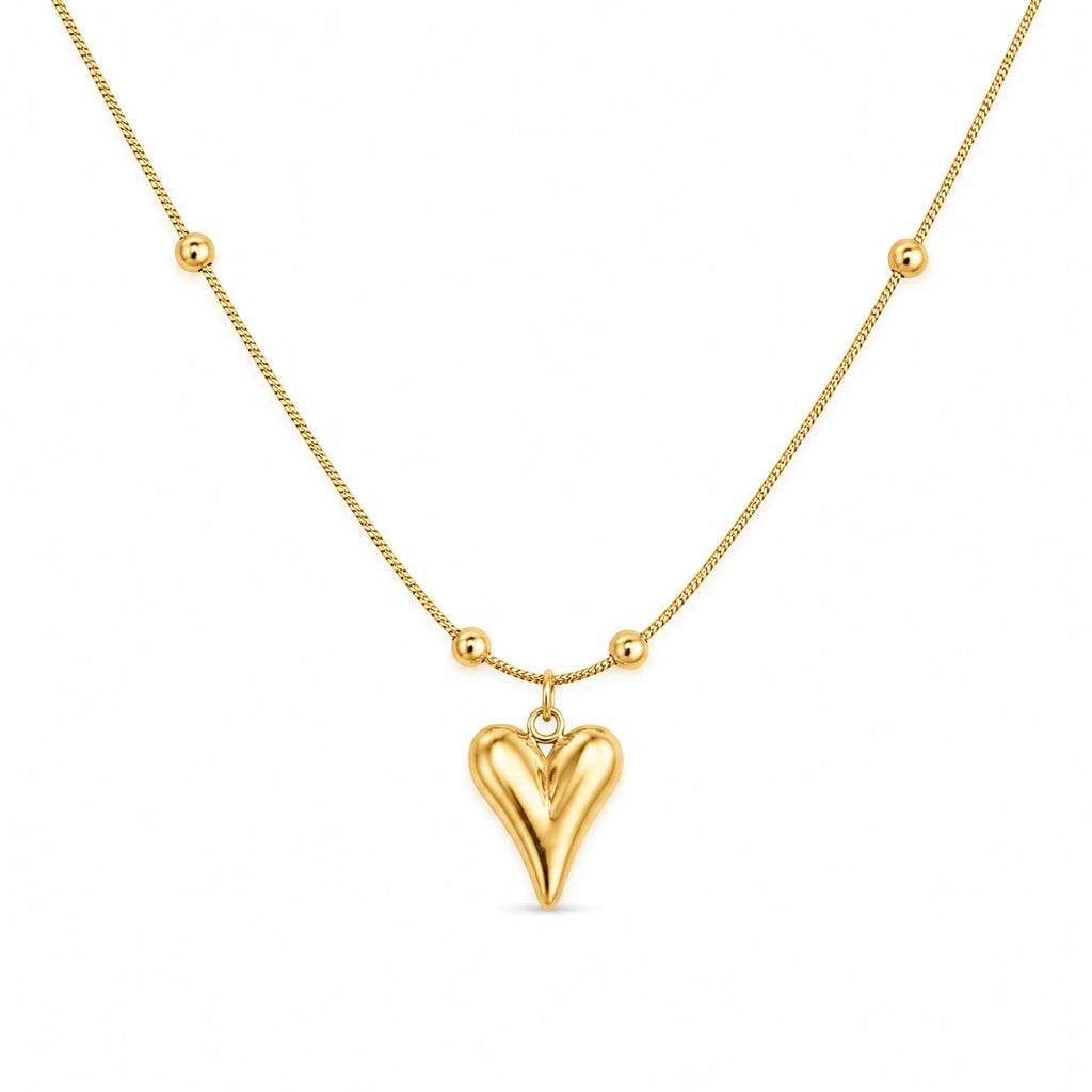 Elara Gold Heart Necklace – 18K Gold Plated