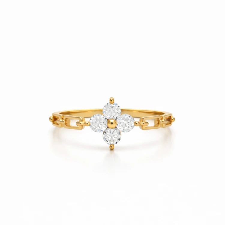 Elira – 18K Gold Plated Floral Ring