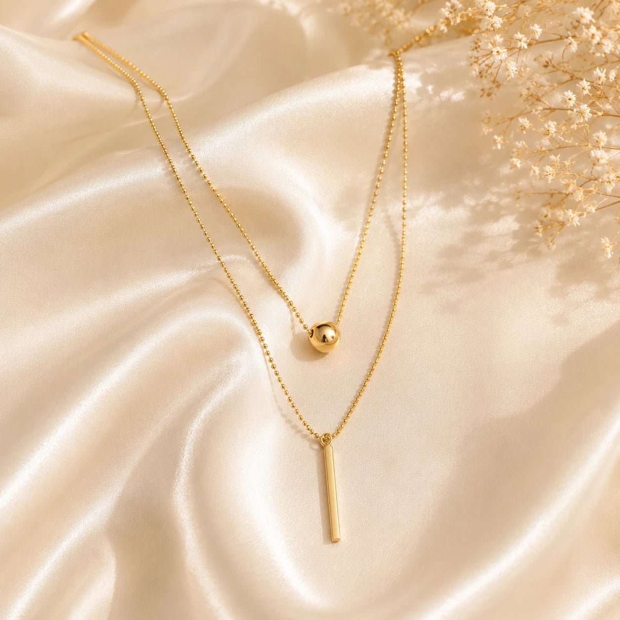 Selene Layered Necklace – 18K Gold Plated