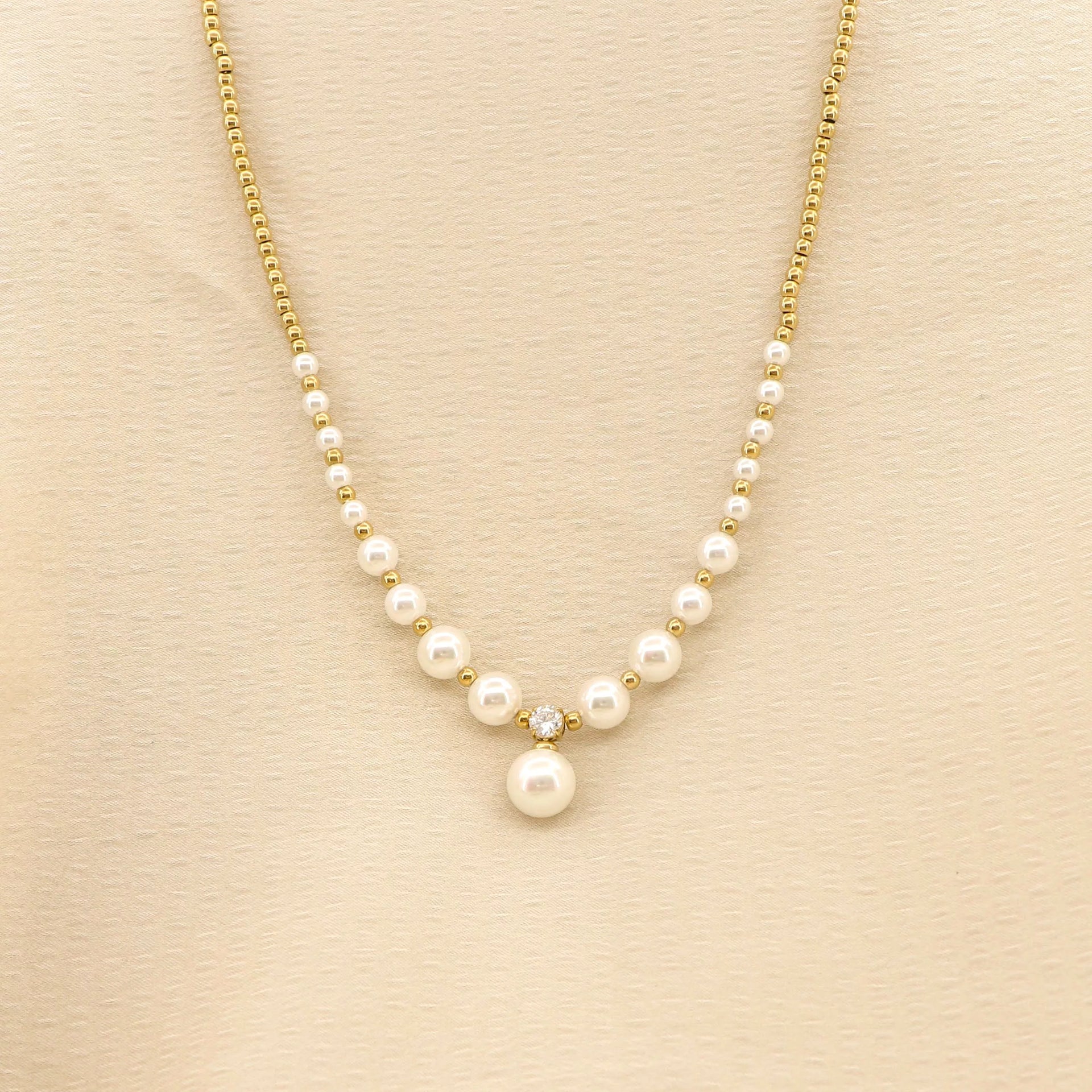 Alina – 18K Gold Plated Pearl Necklace