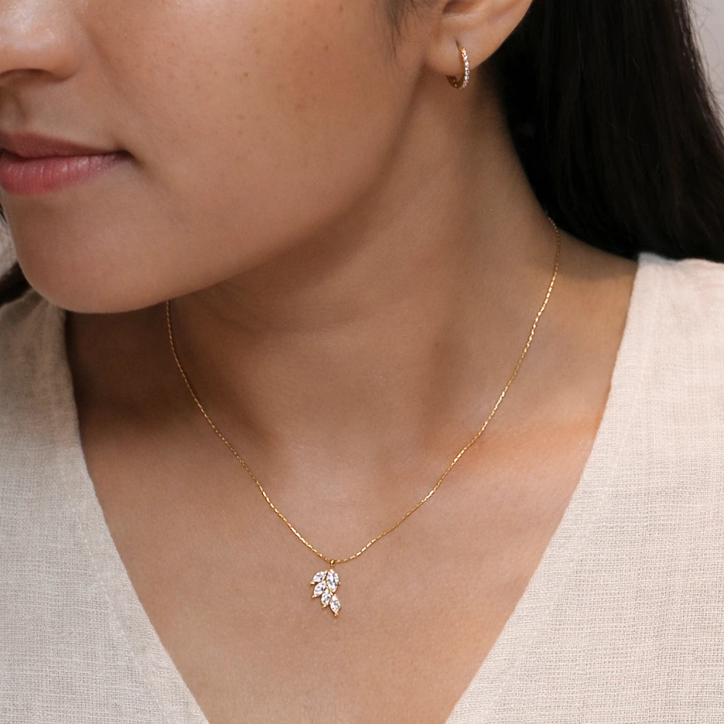 Lysara – 18K Gold Plated Leaf Necklace