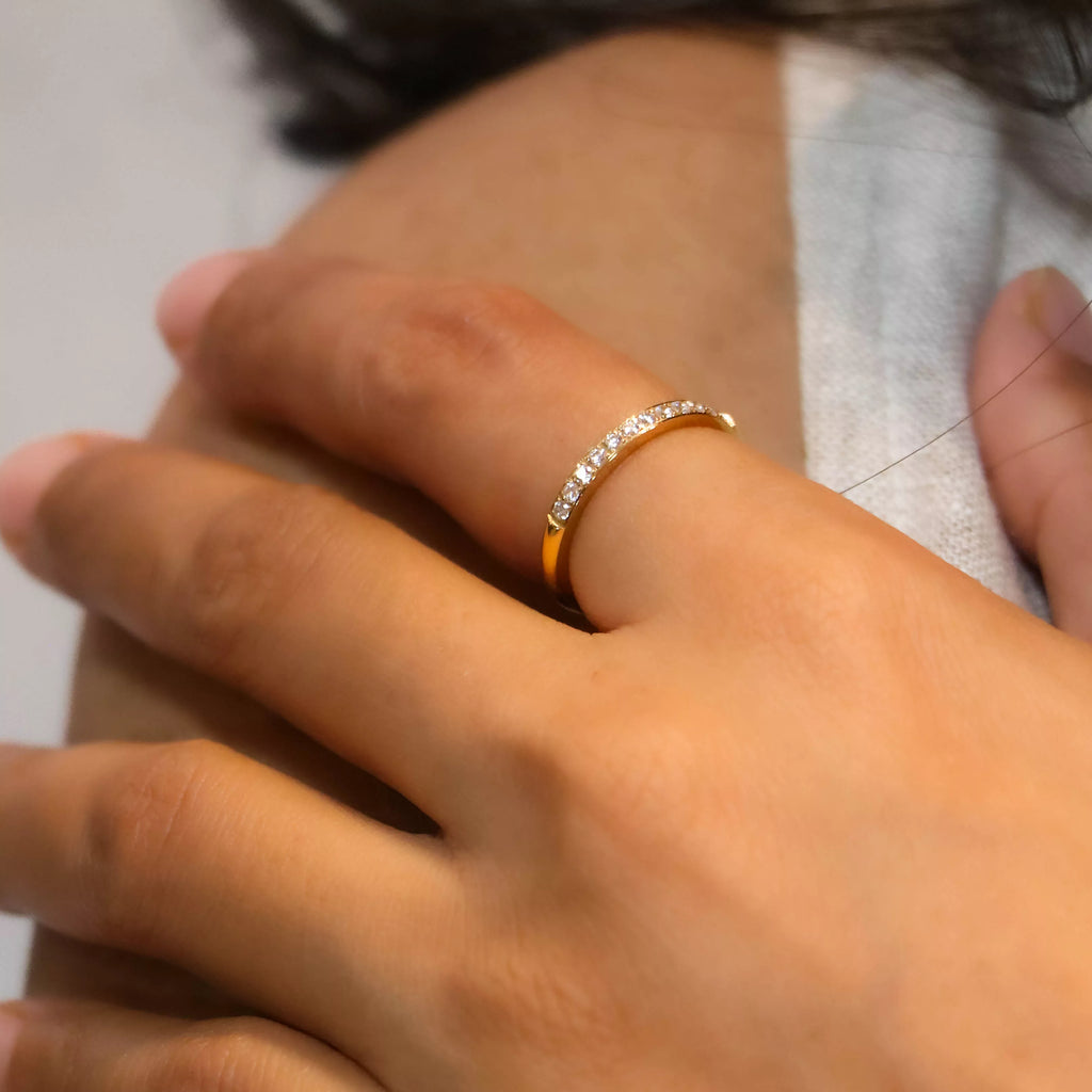 Alora – 18K Gold Plated Eternity Band