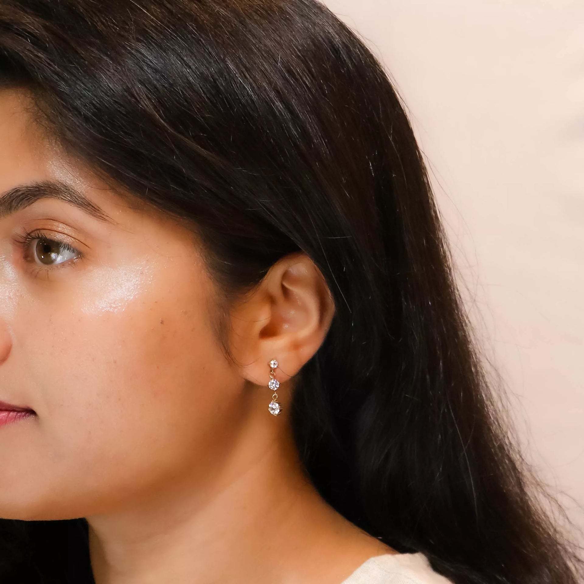 Siena – 18K Gold Plated Zirconia Drop Earrings