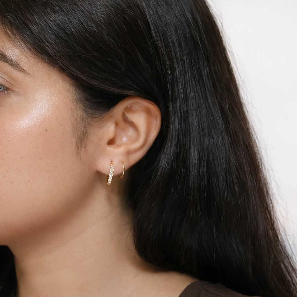 Aira – 18K Gold Plated Zirconia Ear Cuff Earrings