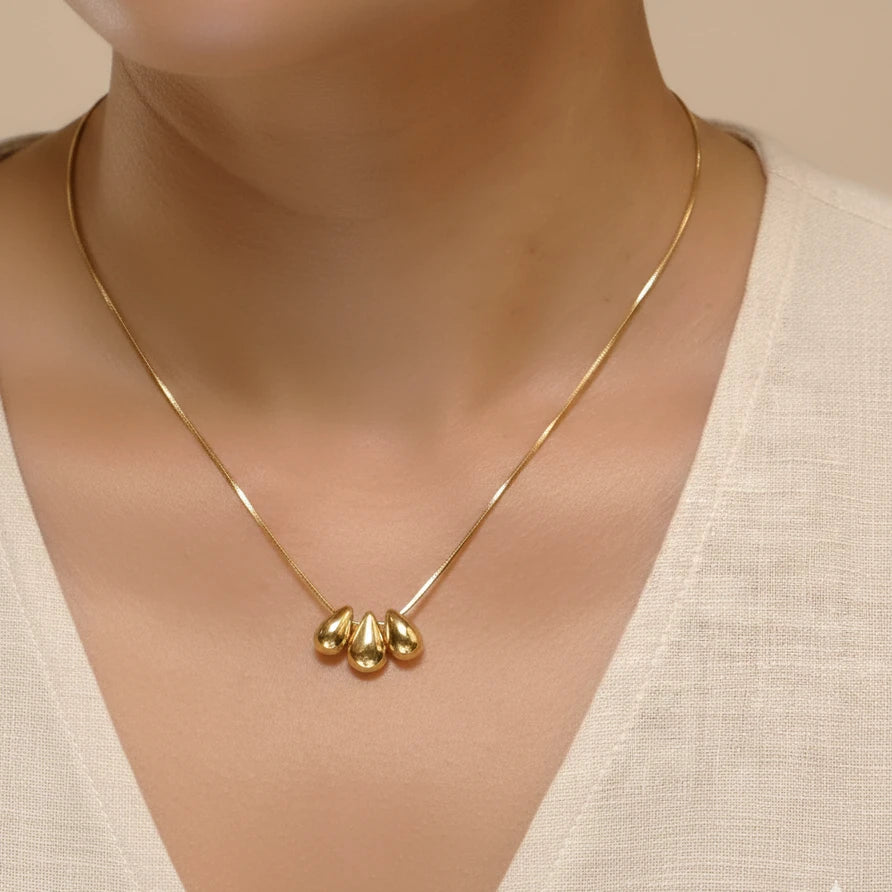 Aria – 18K Gold Plated Droplet Necklace