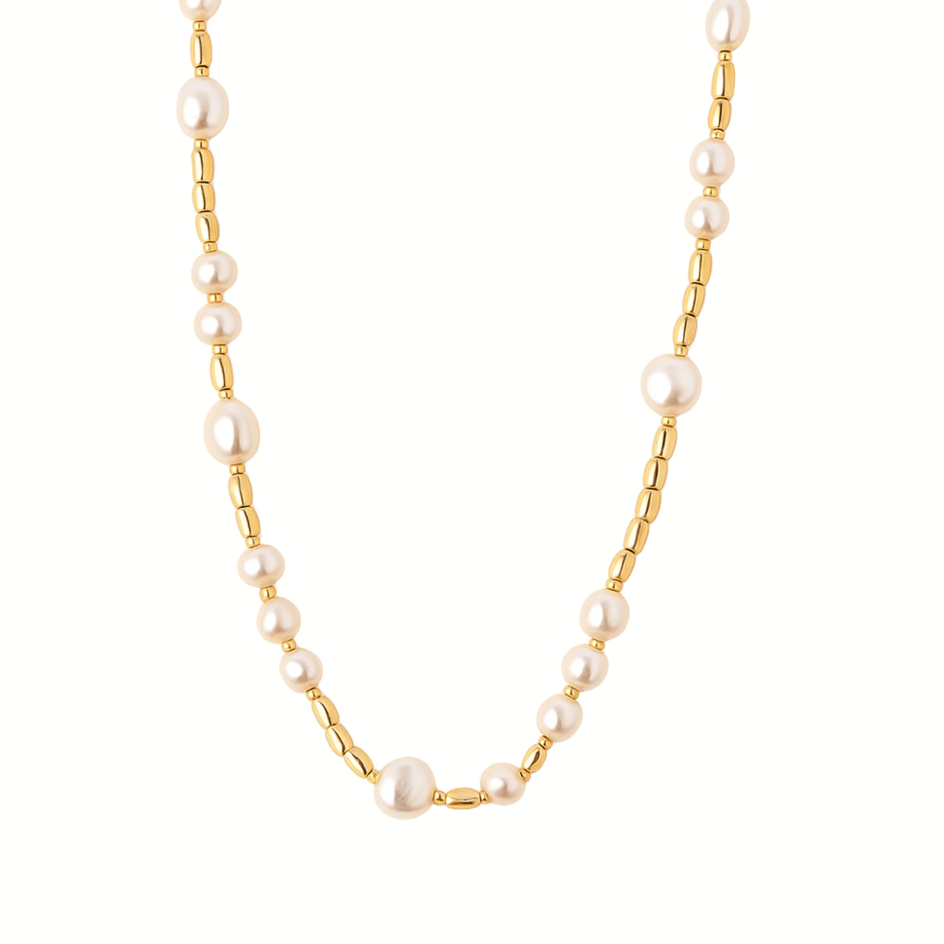Aira – 18K Gold Plated Pearl Bead Necklace