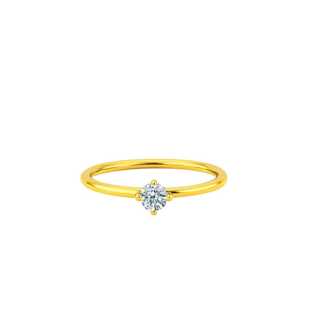 Lumi Solitaire Ring – 18K Gold Plated