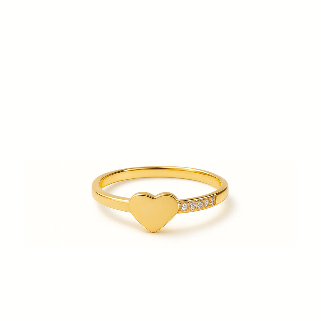 Aurea Heart Ring – 18K Gold Plated