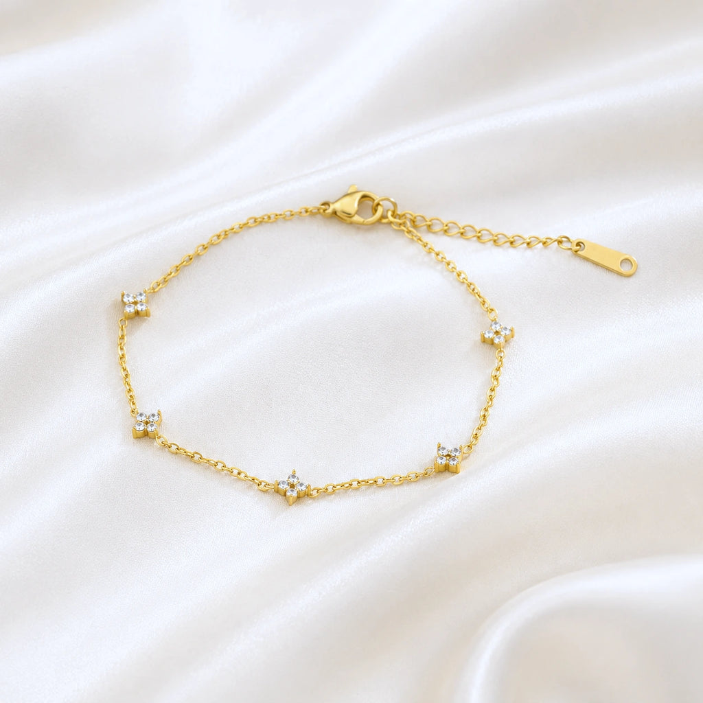 Florette Charm Bracelet – 18K Gold Plated