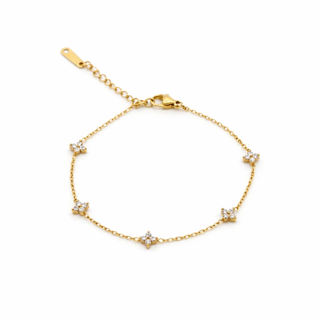 Florette Charm Bracelet – 18K Gold Plated