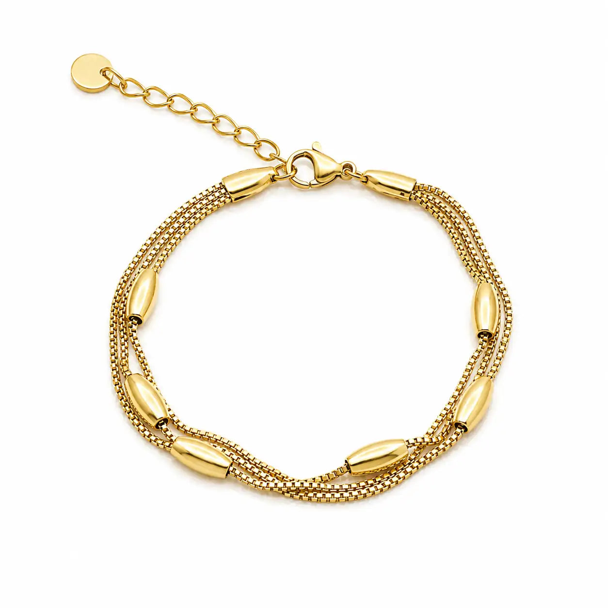 Celeste Layered Station Bracelet – 18K Gold Plated