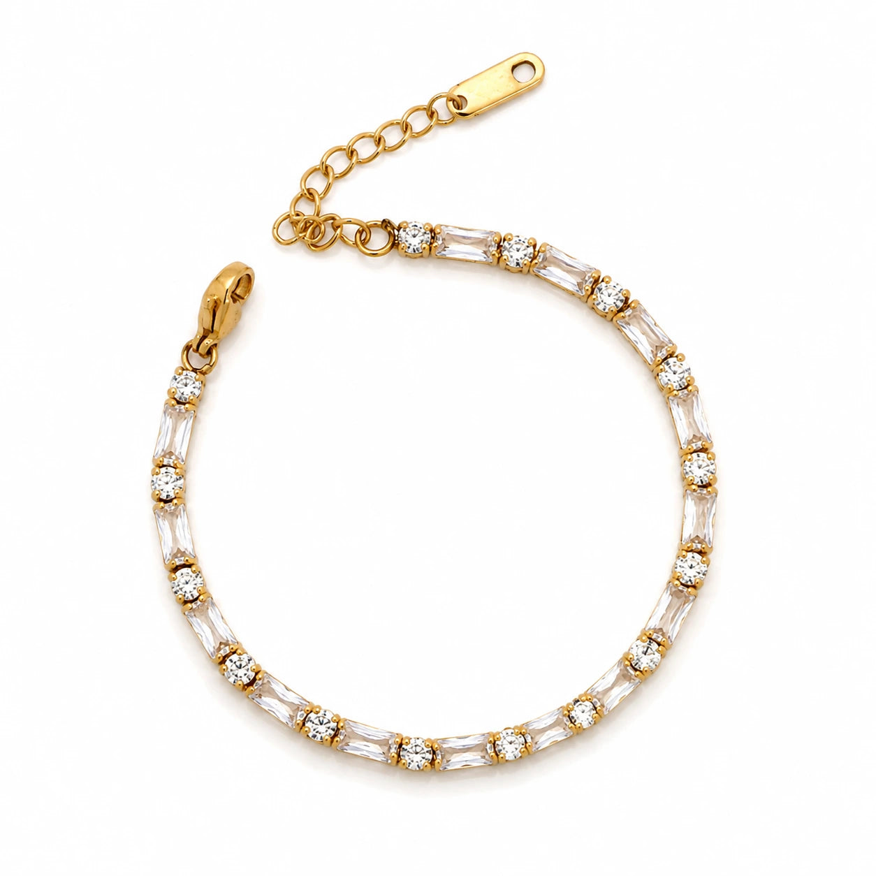 Celestia Tennis Bracelet – 18K Gold Plated