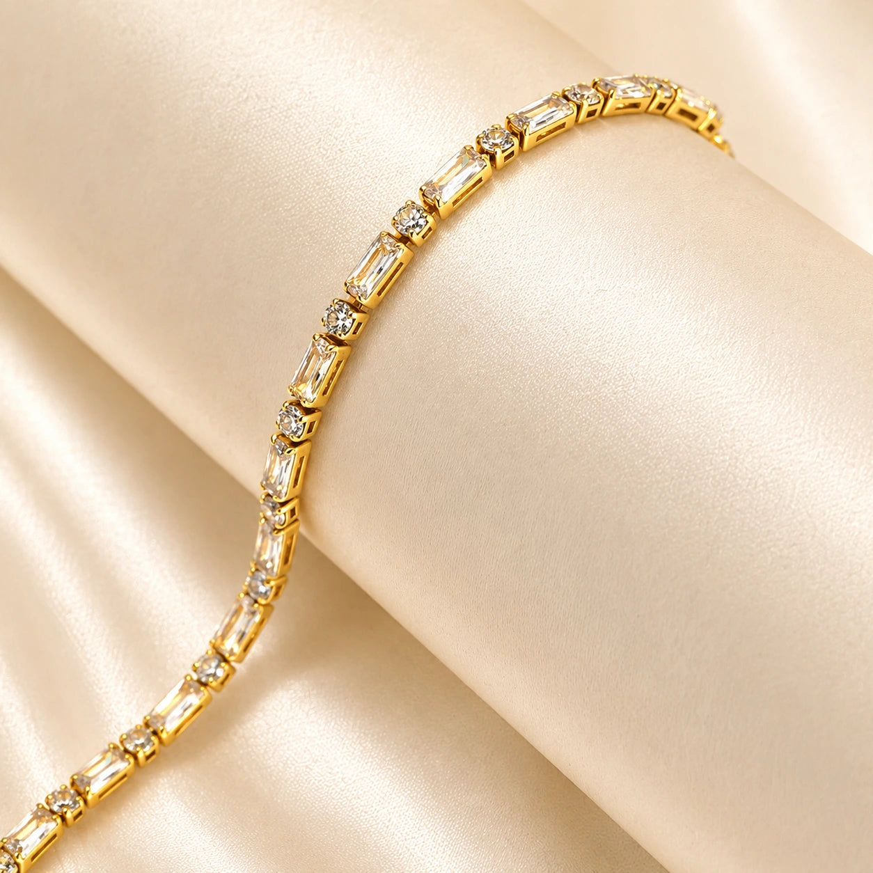 Celestia Tennis Bracelet – 18K Gold Plated