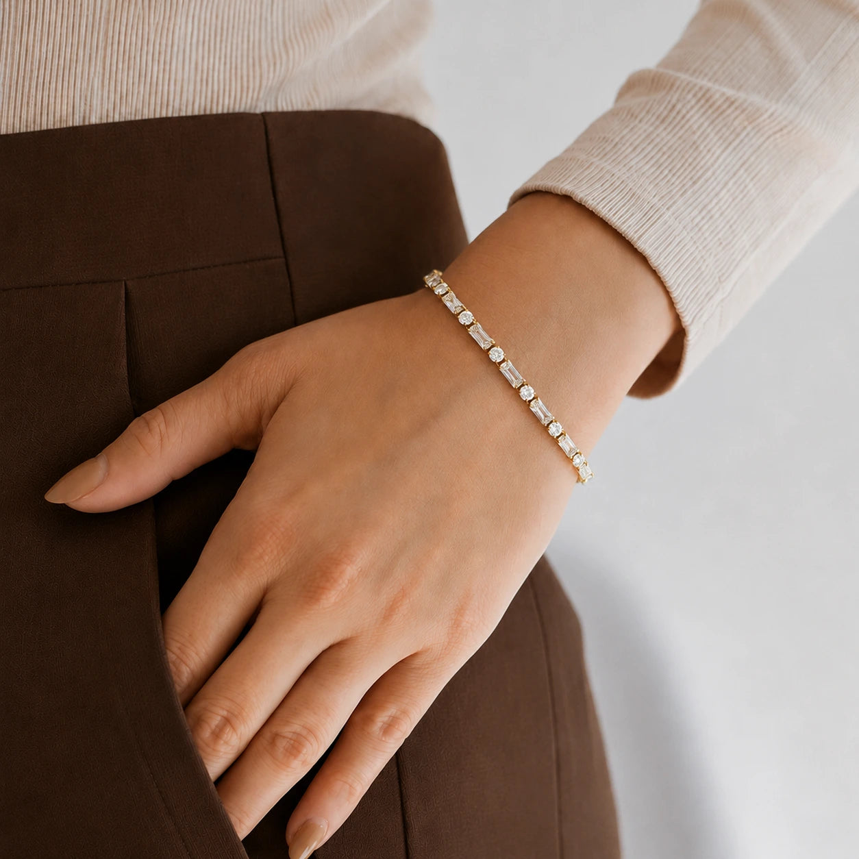 Celestia Tennis Bracelet – 18K Gold Plated