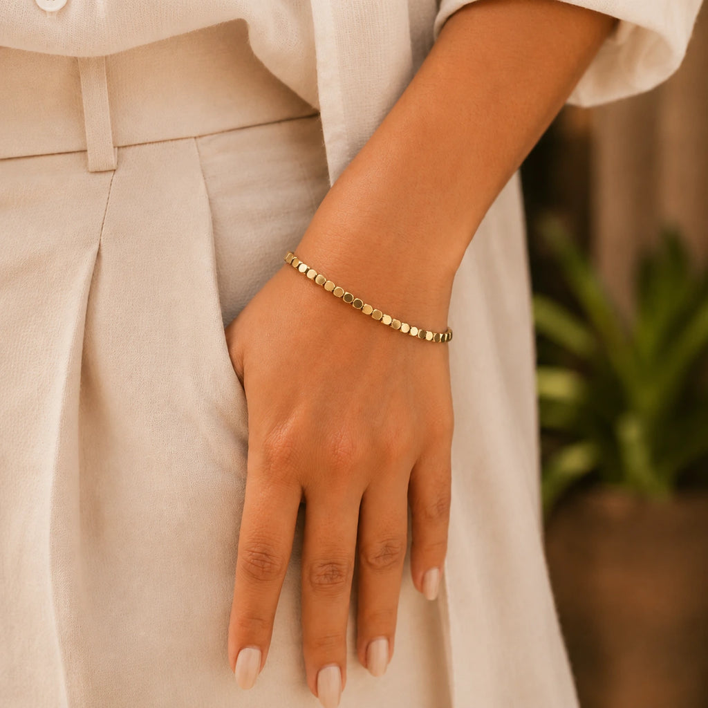 Sienna Beaded Bracelet – 18K Gold Plated