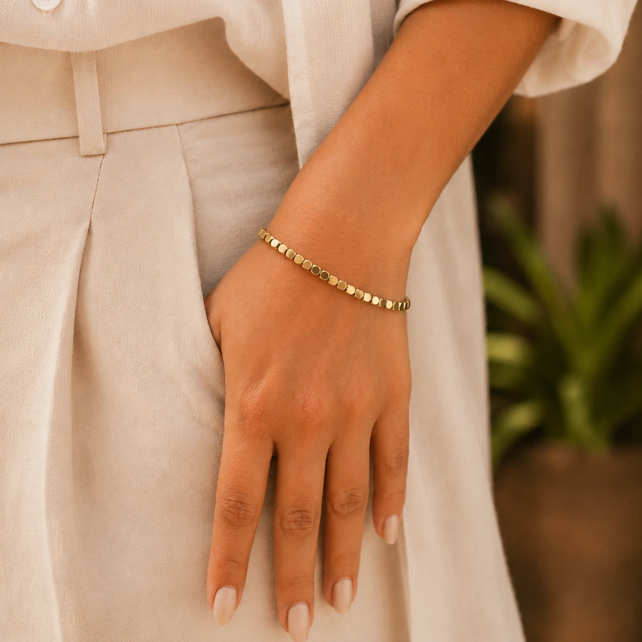 Sienna Beaded Bracelet – 18K Gold Plated