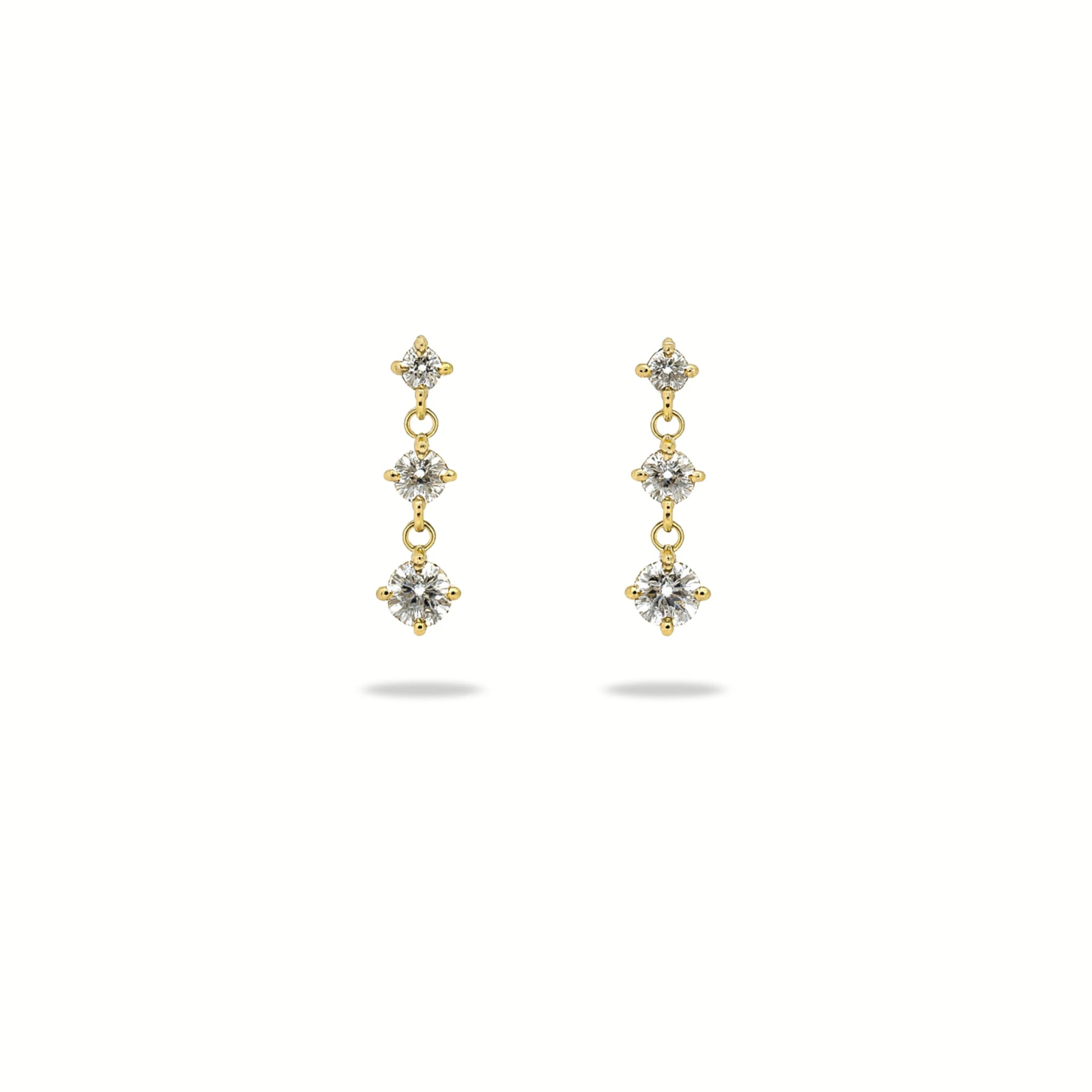 Siena – 18K Gold Plated Zirconia Drop Earrings