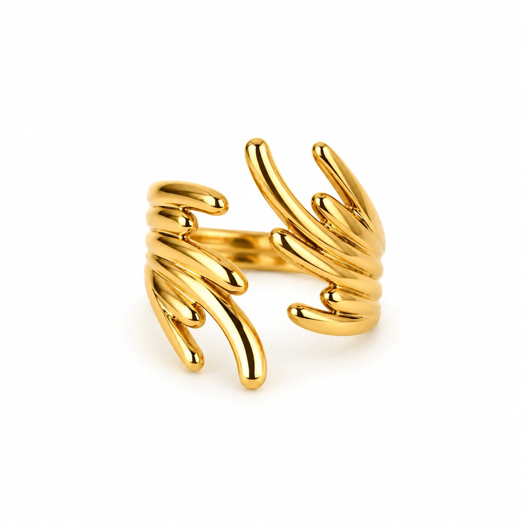 Seraphina Adjustable Statement Ring – 18K Gold Plated